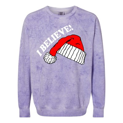 I Believe In Santa Claus Christmas Colorblast Crewneck Sweatshirt