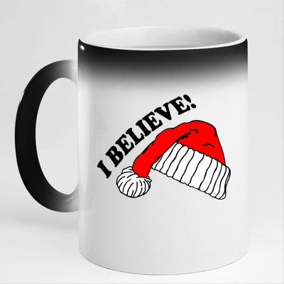 I Believe In Santa Claus Christmas 11oz Black Color Changing Mug