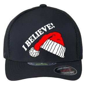 I Believe In Santa Claus Christmas Flexfit Unipanel Trucker Cap