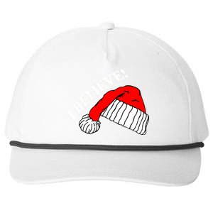 I Believe In Santa Claus Christmas Snapback Five-Panel Rope Hat