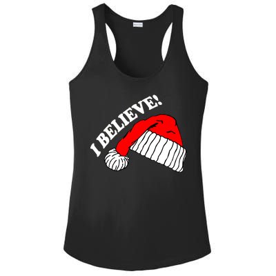 I Believe In Santa Claus Christmas Ladies PosiCharge Competitor Racerback Tank