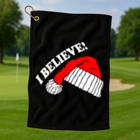 I Believe In Santa Claus Christmas Golf Towel