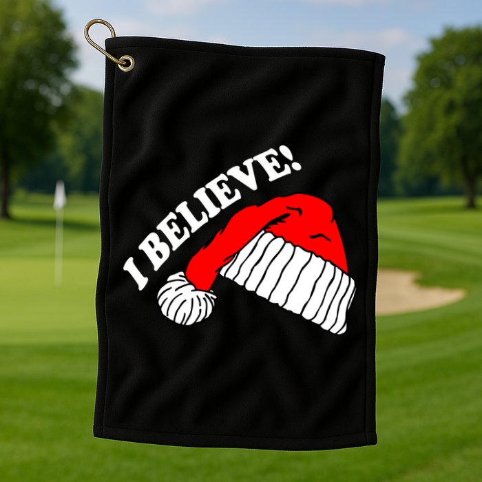 I Believe In Santa Claus Christmas Golf Towel