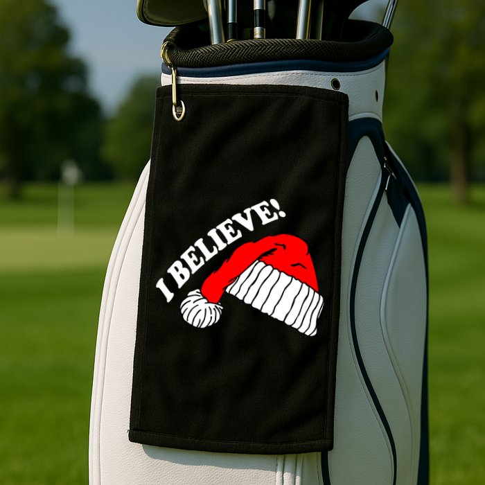 I Believe In Santa Claus Christmas Golf Towel