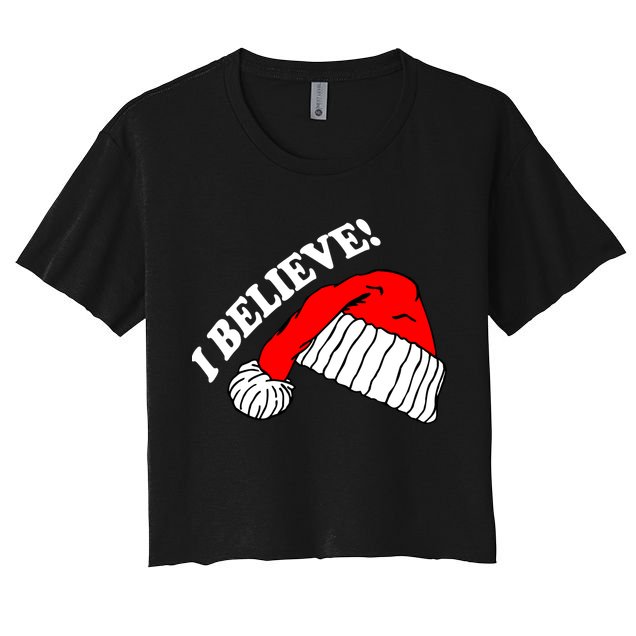 I Believe In Santa Claus Christmas Crop Top
