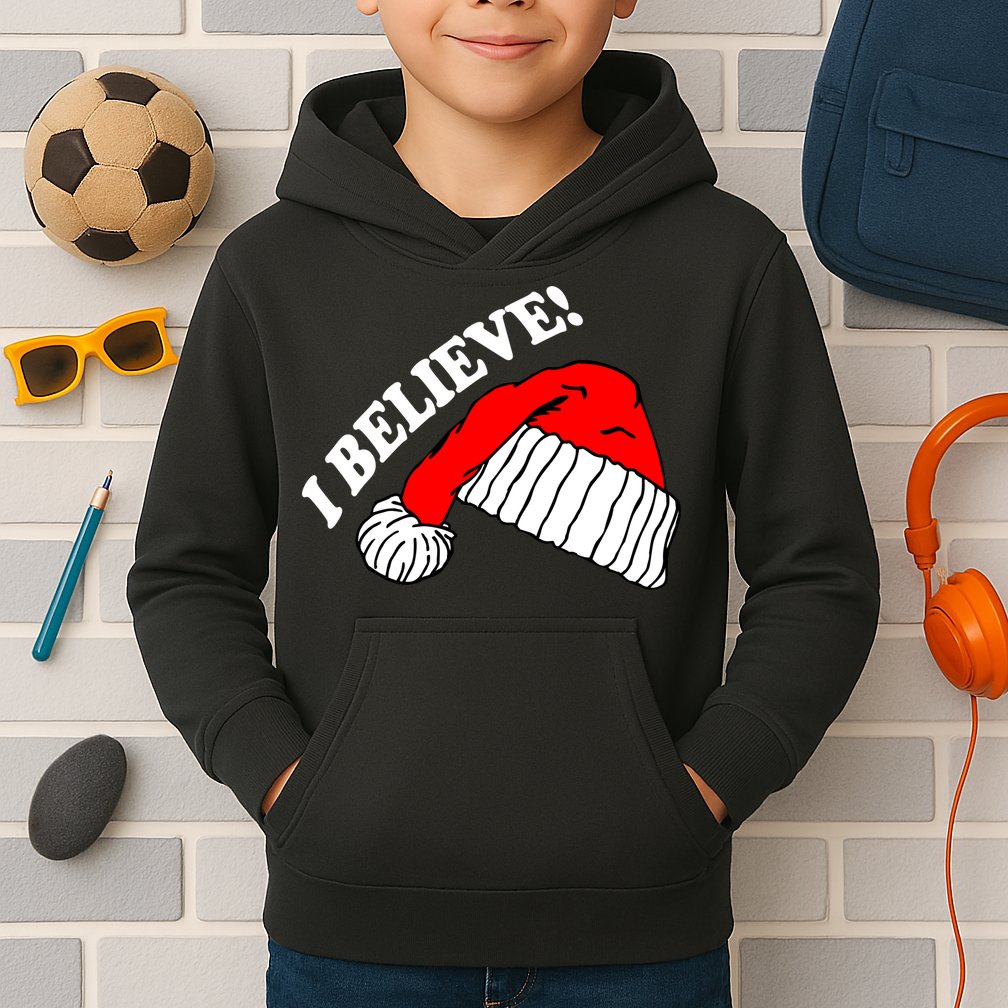I Believe In Santa Claus Christmas Kids Hoodie