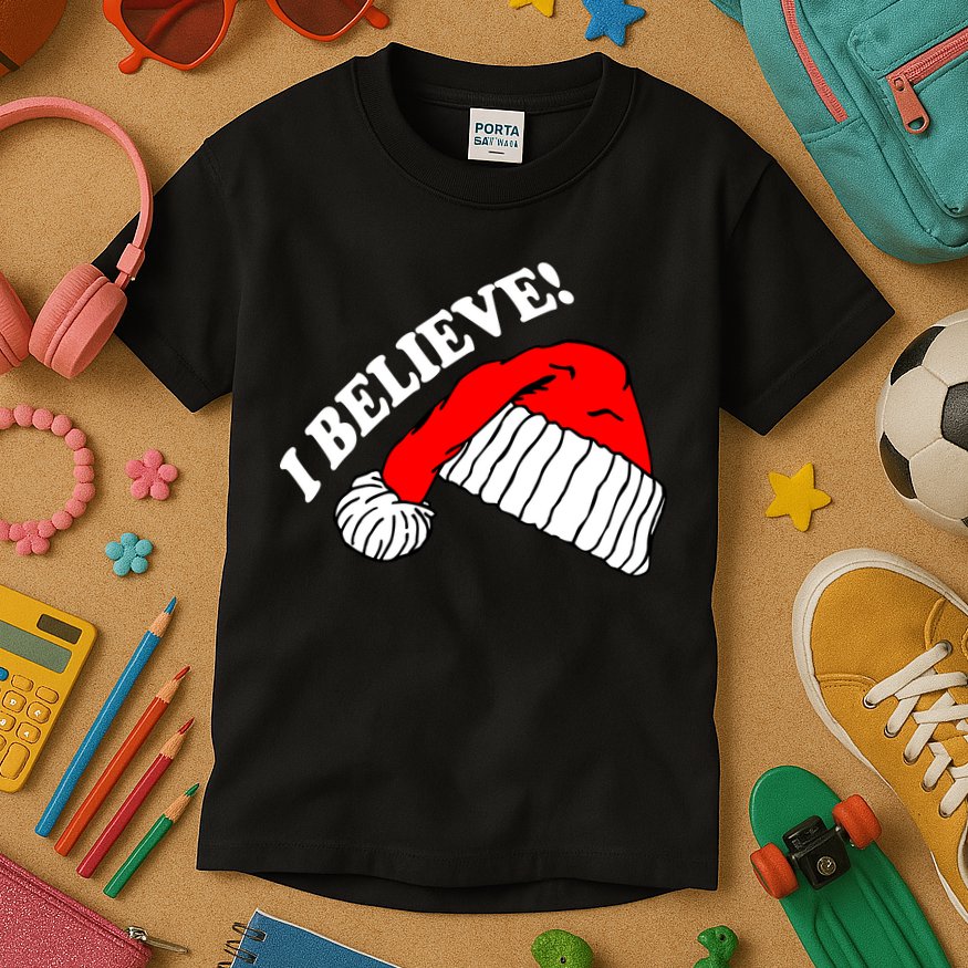 I Believe In Santa Claus Christmas Kids T-Shirt