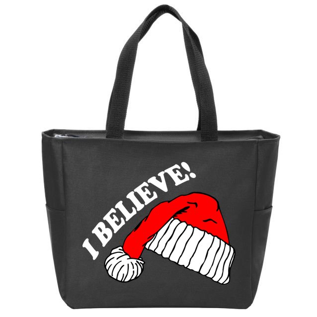 I Believe In Santa Claus Christmas Zip Tote Bag