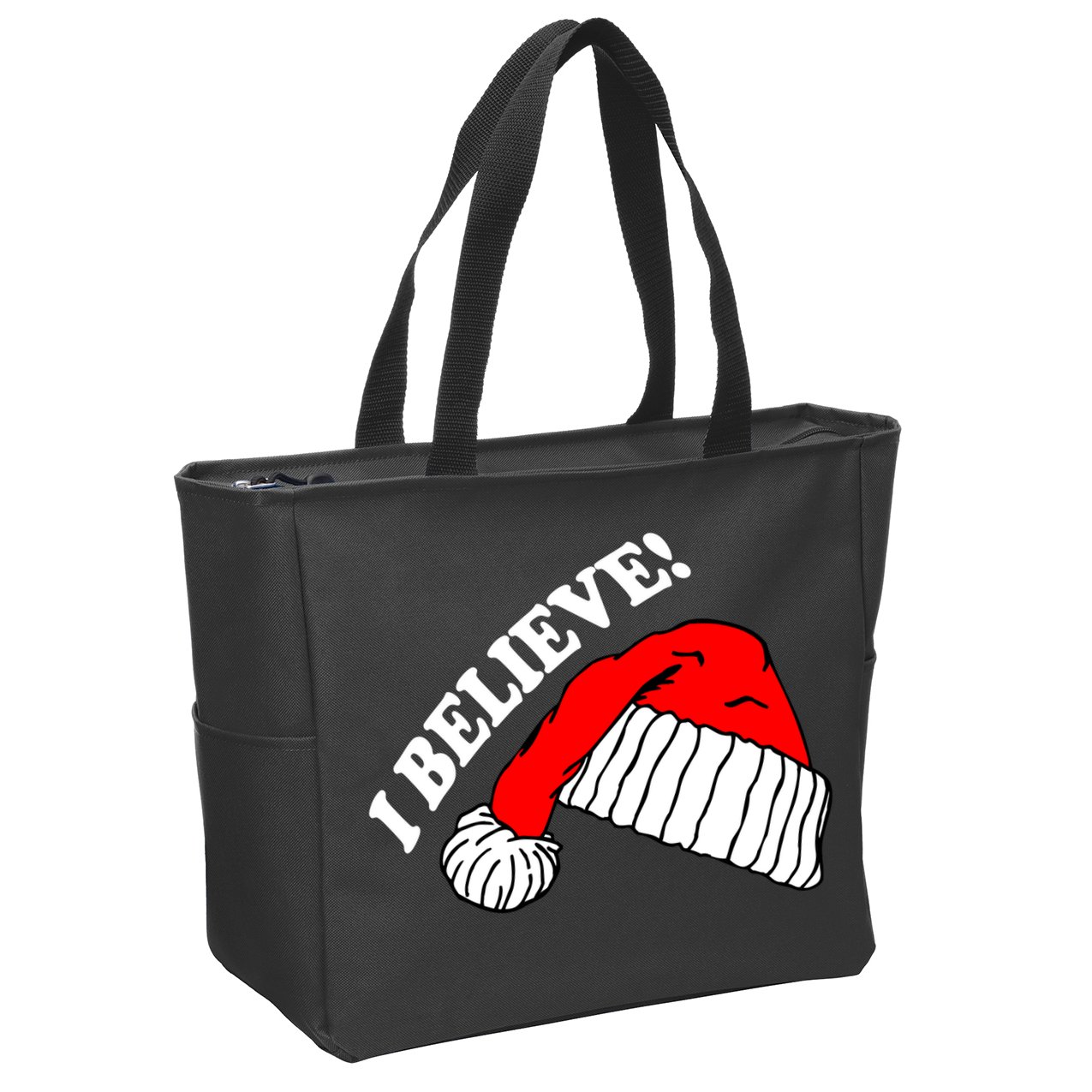 I Believe In Santa Claus Christmas Zip Tote Bag