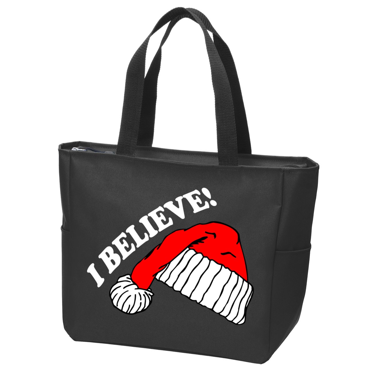 I Believe In Santa Claus Christmas Zip Tote Bag