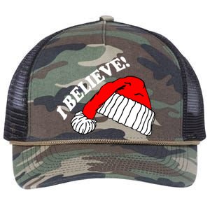 I Believe In Santa Claus Christmas Retro Rope Trucker Hat Cap