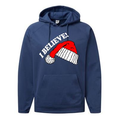 I Believe In Santa Claus Christmas Performance Fleece Hoodie