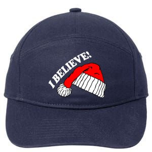 I Believe In Santa Claus Christmas 7-Panel Snapback Hat