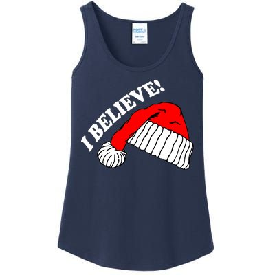 I Believe In Santa Claus Christmas Ladies Essential Tank