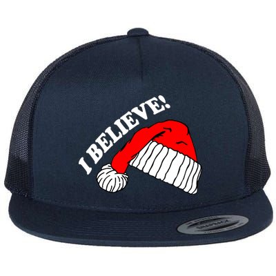 I Believe In Santa Claus Christmas Flat Bill Trucker Hat