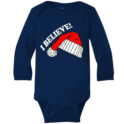 I Believe In Santa Claus Christmas Baby Long Sleeve Bodysuit