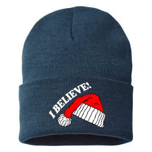 I Believe In Santa Claus Christmas Sustainable Knit Beanie