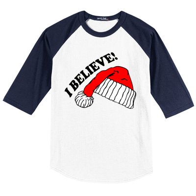 I Believe In Santa Claus Christmas Baseball Sleeve Shirt