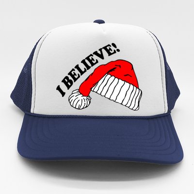 I Believe In Santa Claus Christmas Trucker Hat