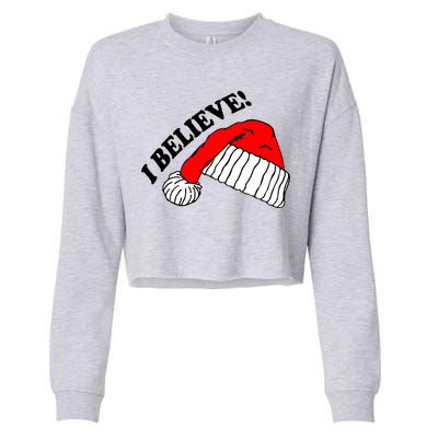 I Believe In Santa Claus Christmas Cropped Pullover Crew