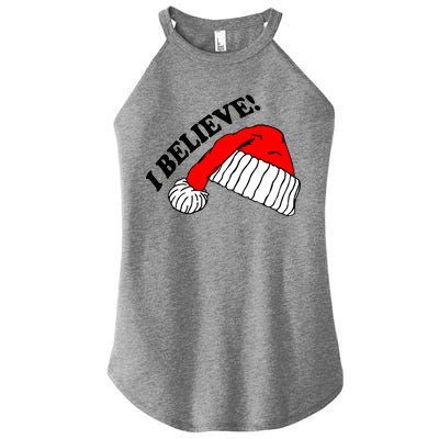 I Believe In Santa Claus Christmas Women’s Perfect Tri Rocker Tank