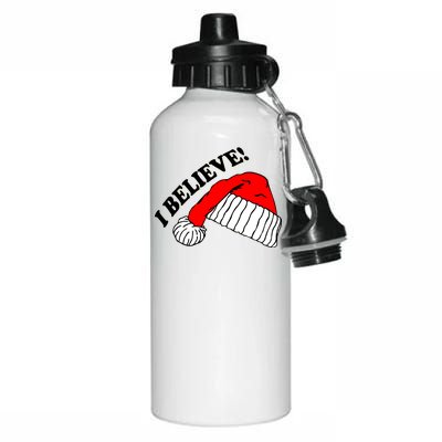 I Believe In Santa Claus Christmas Aluminum Water Bottle