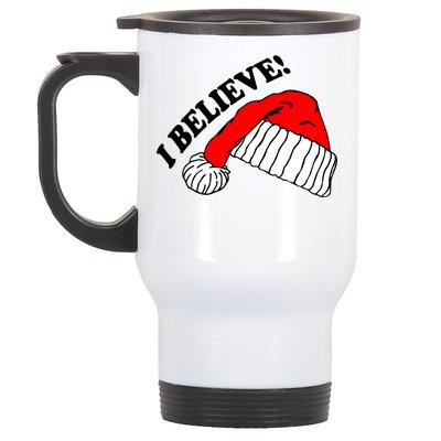 I Believe In Santa Claus Christmas Stainless Steel Travel Mug