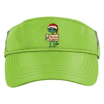 I Believe In Santa Funny Alien Christmas Adult Drive Performance Visor