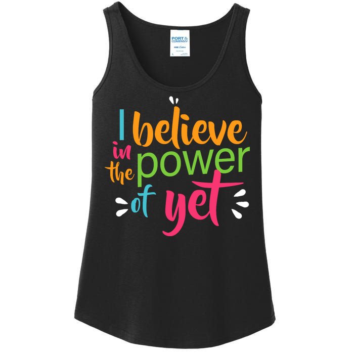 I Believe in the Power of Yet Growth Mindset Ladies Essential Tank