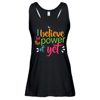 I Believe in the Power of Yet Growth Mindset Ladies Essential Flowy Tank