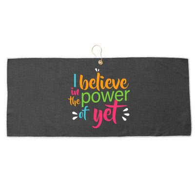 I Believe in the Power of Yet Growth Mindset Large Microfiber Waffle Golf Towel