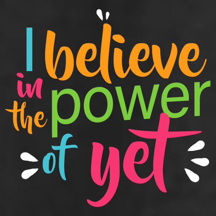 I Believe in the Power of Yet Growth Mindset Golf Towel