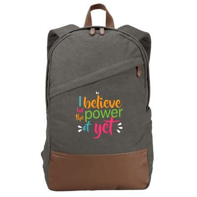 I Believe in the Power of Yet Growth Mindset Cotton Canvas Backpack