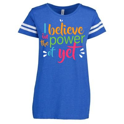 I Believe in the Power of Yet Growth Mindset Enza Ladies Jersey Football T-Shirt