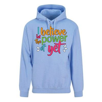 I Believe in the Power of Yet Growth Mindset Unisex Surf Hoodie