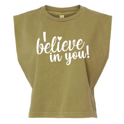 I Believe In You Teacher Garment-Dyed Women's Muscle Tee