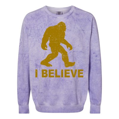 I Believe Sasquatch Bigfoot Colorblast Crewneck Sweatshirt