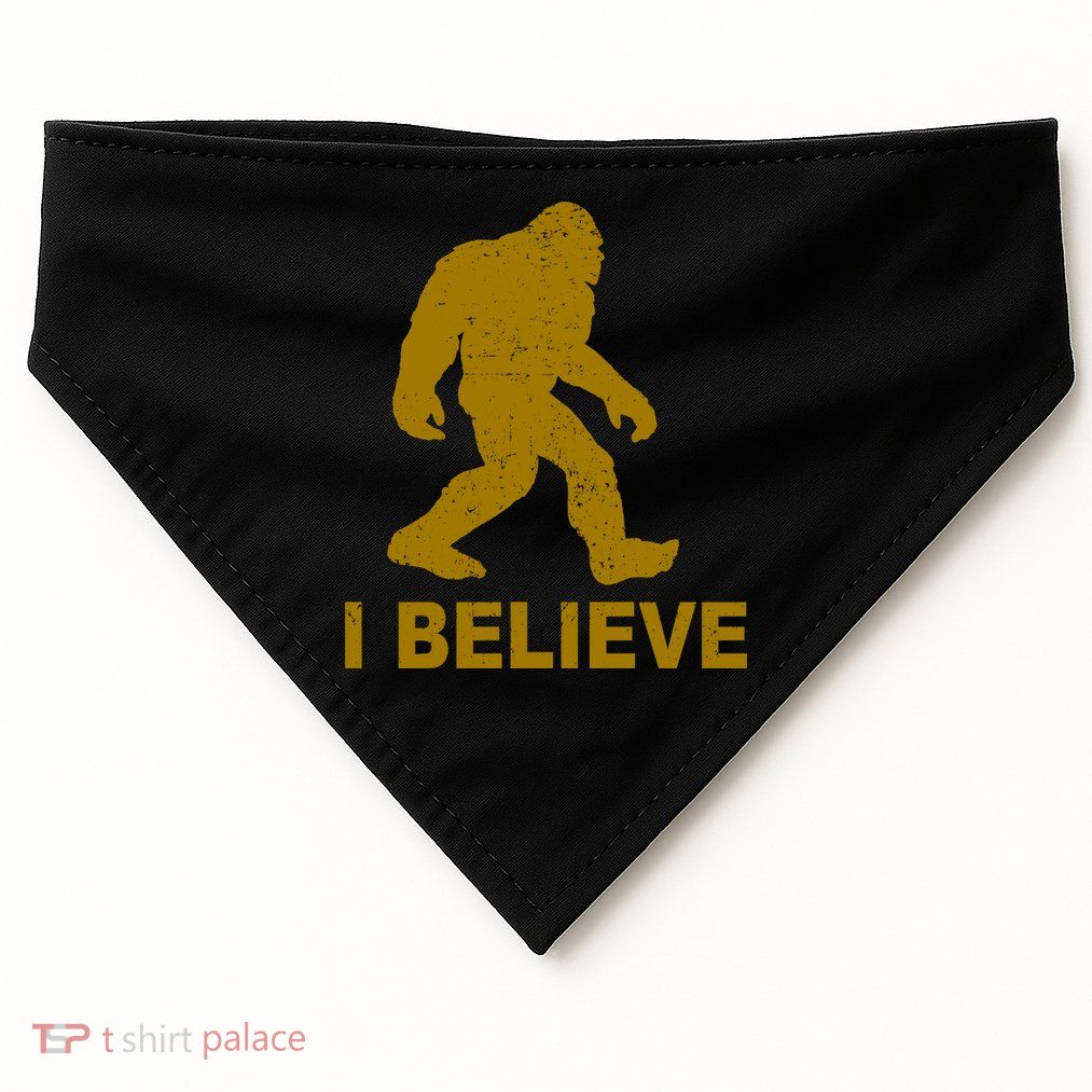 I Believe Sasquatch Bigfoot USA-Made Doggie Bandana