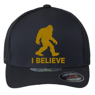 I Believe Sasquatch Bigfoot Flexfit Unipanel Trucker Cap