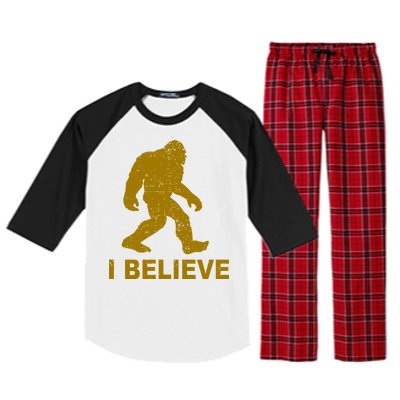 I Believe Sasquatch Bigfoot Raglan Sleeve Pajama Set