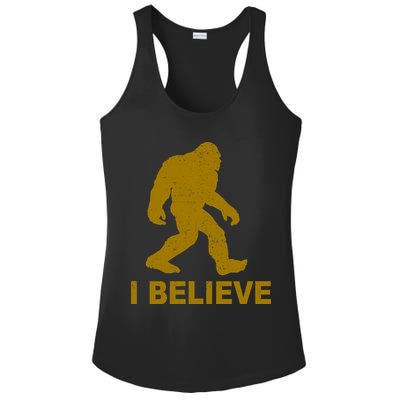 I Believe Sasquatch Bigfoot Ladies PosiCharge Competitor Racerback Tank