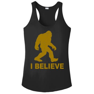 I Believe Sasquatch Bigfoot Ladies PosiCharge Competitor Racerback Tank