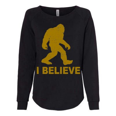 I Believe Sasquatch Bigfoot Womens California Wash Sweatshirt