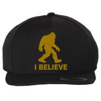 I Believe Sasquatch Bigfoot Wool Snapback Cap