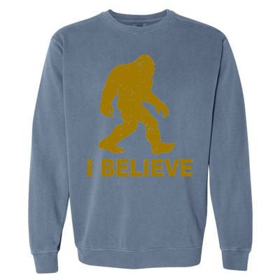 I Believe Sasquatch Bigfoot Garment-Dyed Sweatshirt