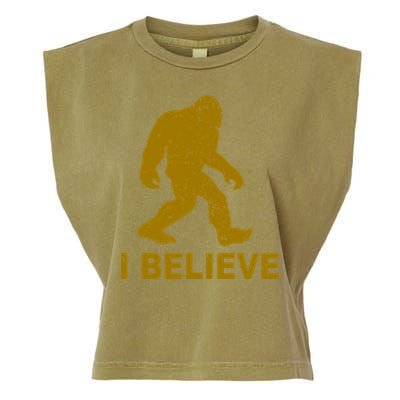 I Believe Sasquatch Bigfoot Garment-Dyed Women's Muscle Tee