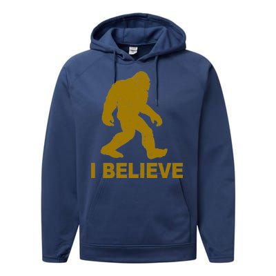 I Believe Sasquatch Bigfoot Performance Fleece Hoodie