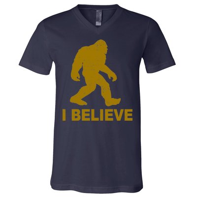 I Believe Sasquatch Bigfoot V-Neck T-Shirt