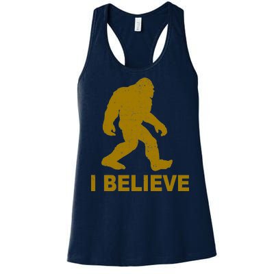 I Believe Sasquatch Bigfoot Women's Racerback Tank