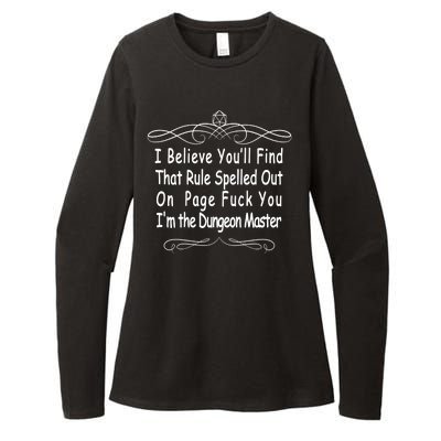 I Believe You'll That Rule Dungeon Master Womens CVC Long Sleeve Shirt